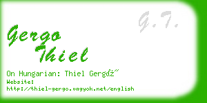 gergo thiel business card